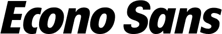 ÉconoSans Reduced 86 Heavy Italic