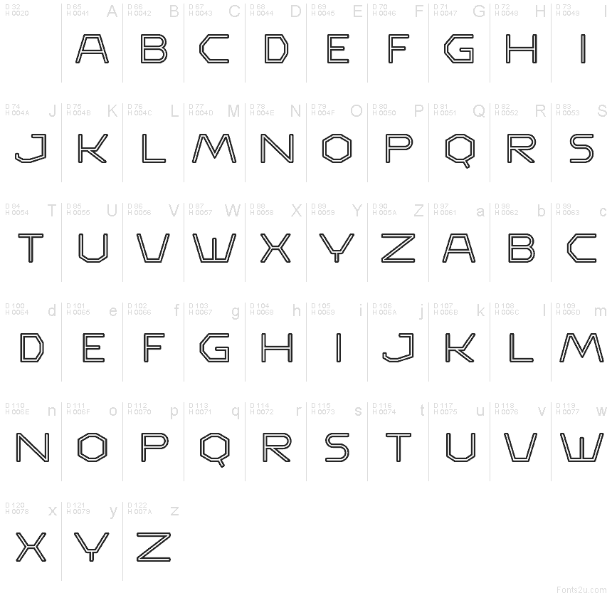 Basis-Lateinisch - Zeichentabelle