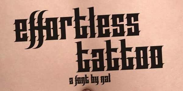 Effortless Tattoo Schriftart
