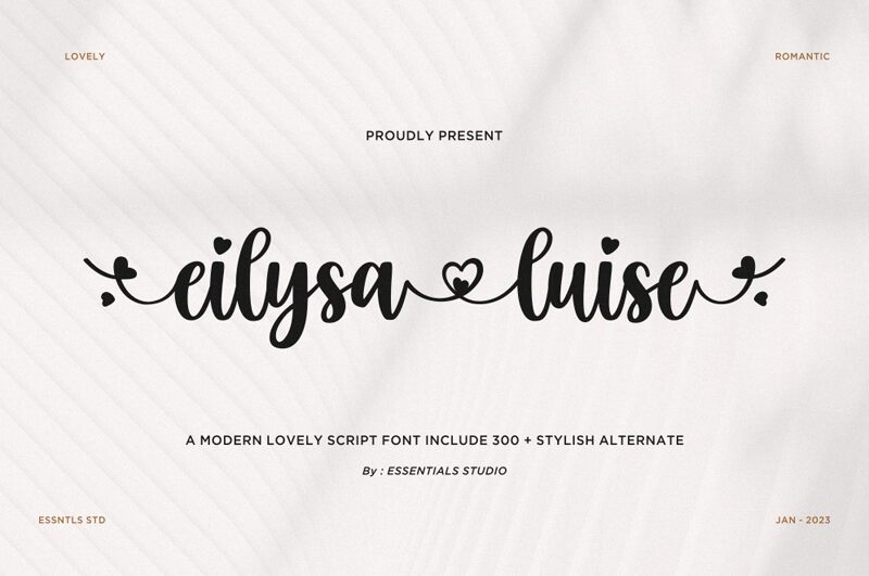 eilysa luise Schriftart