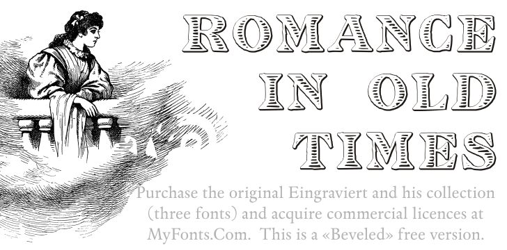 Eingraviert Schriftart
