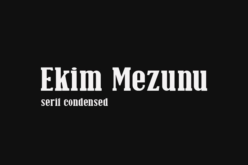 Ekim Mezunu Druh písma