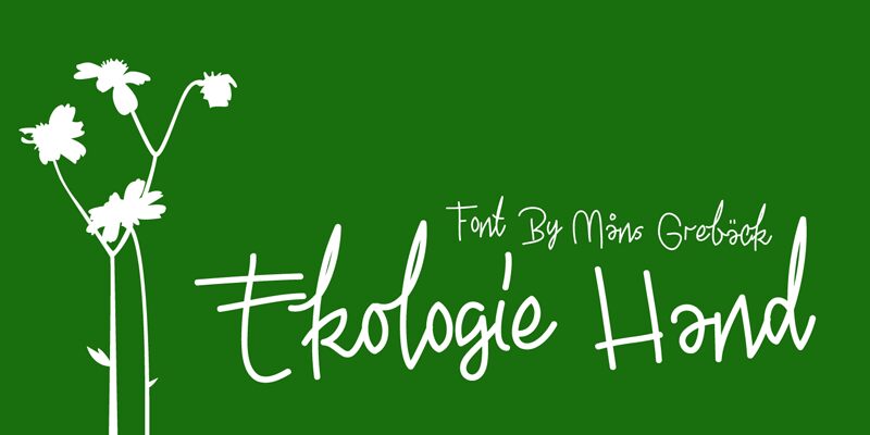 Ekologie Hand Czcionka