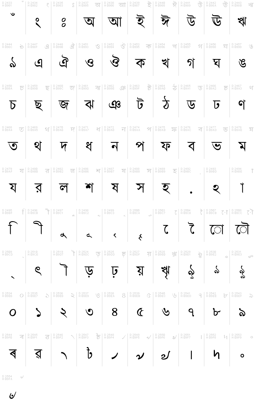 bangla font for mac