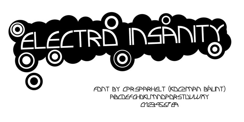 Electro insanity Czcionka