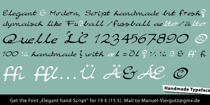 Elegant hand Script Czcionka