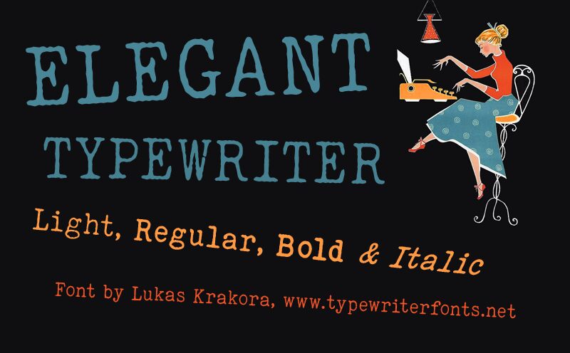ELEGANT TYPEWRITER Czcionka