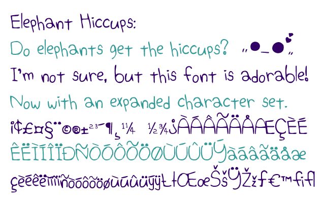 Elephant Hiccups Czcionka