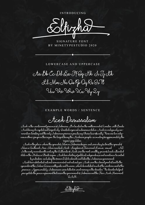 Elfizha Schriftart