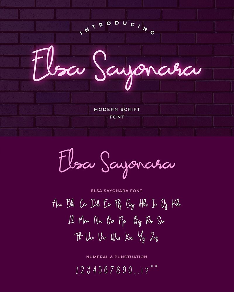 Elsa Sayonara الخط 