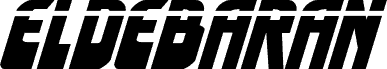 Anteprima del carattere Eldebaran Laser Italic