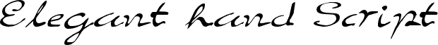 Elegant hand Script