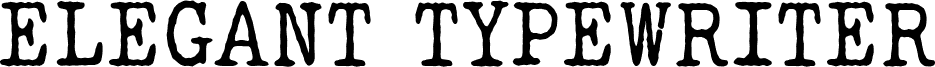 ELEGANT TYPEWRITER Bold