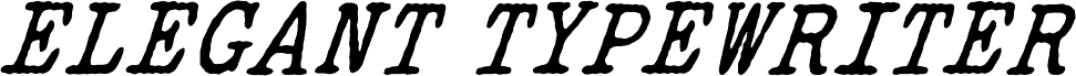 ELEGANT TYPEWRITER Italic