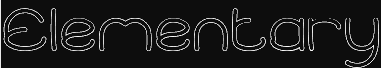 Preview of the Elementary-Hollow-Inverse font