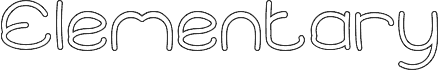 Preview of the Elementary-Hollow font