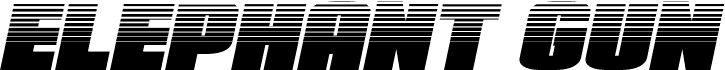 Elephant Gun Halftone Italic