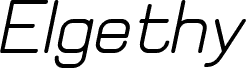 Elgethy Bold Oblique