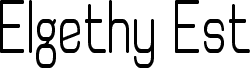 Elgethy Est Bold Condensed