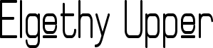 Elgethy Upper Bold Condensed