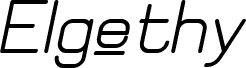 Elgethy Upper Bold Oblique