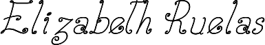 Preview of the Elizabeth Ruelas Cursiva Italic font