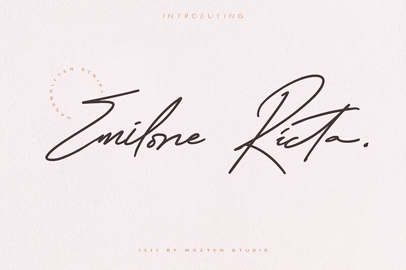 Emilone Ricta — Font presentation
