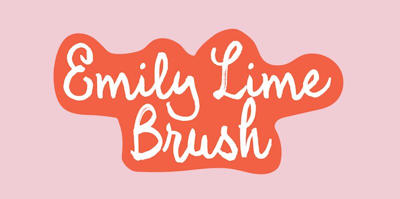 Emily Lime Brush Schriftart