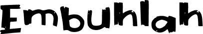 Embuhlah шрифт