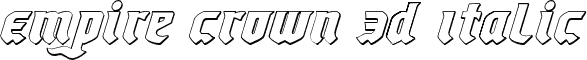 Empire Crown 3D Italic
