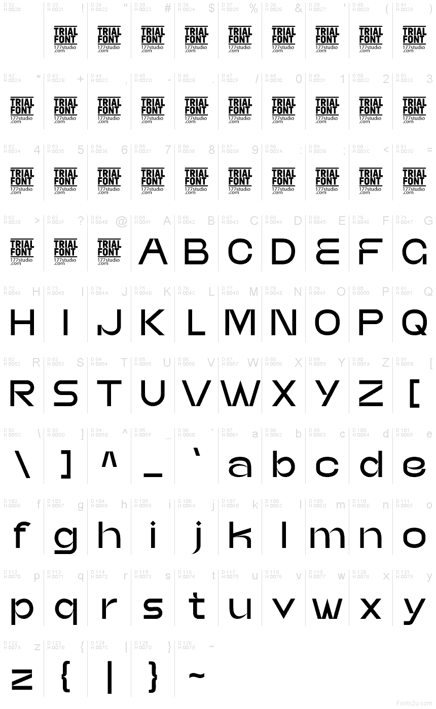 Basis-Lateinisch - Zeichentabelle