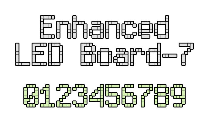Enhanced LED Board-7 Czcionka