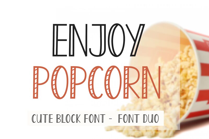 Enjoy Popcorn Czcionka