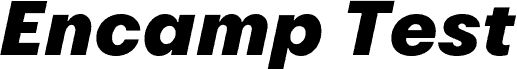 Encamp Test Black Italic