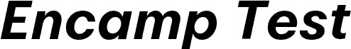 Encamp Test Bold Italic fonte