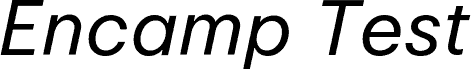 Encamp Test Italic fonte