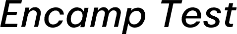Encamp Test Medium Italic fonte