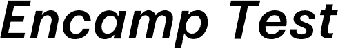 Encamp Test SemiBold Italic