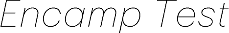 Encamp Test Thin Italic