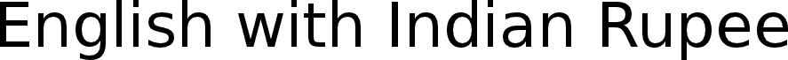 English with Indian Rupee