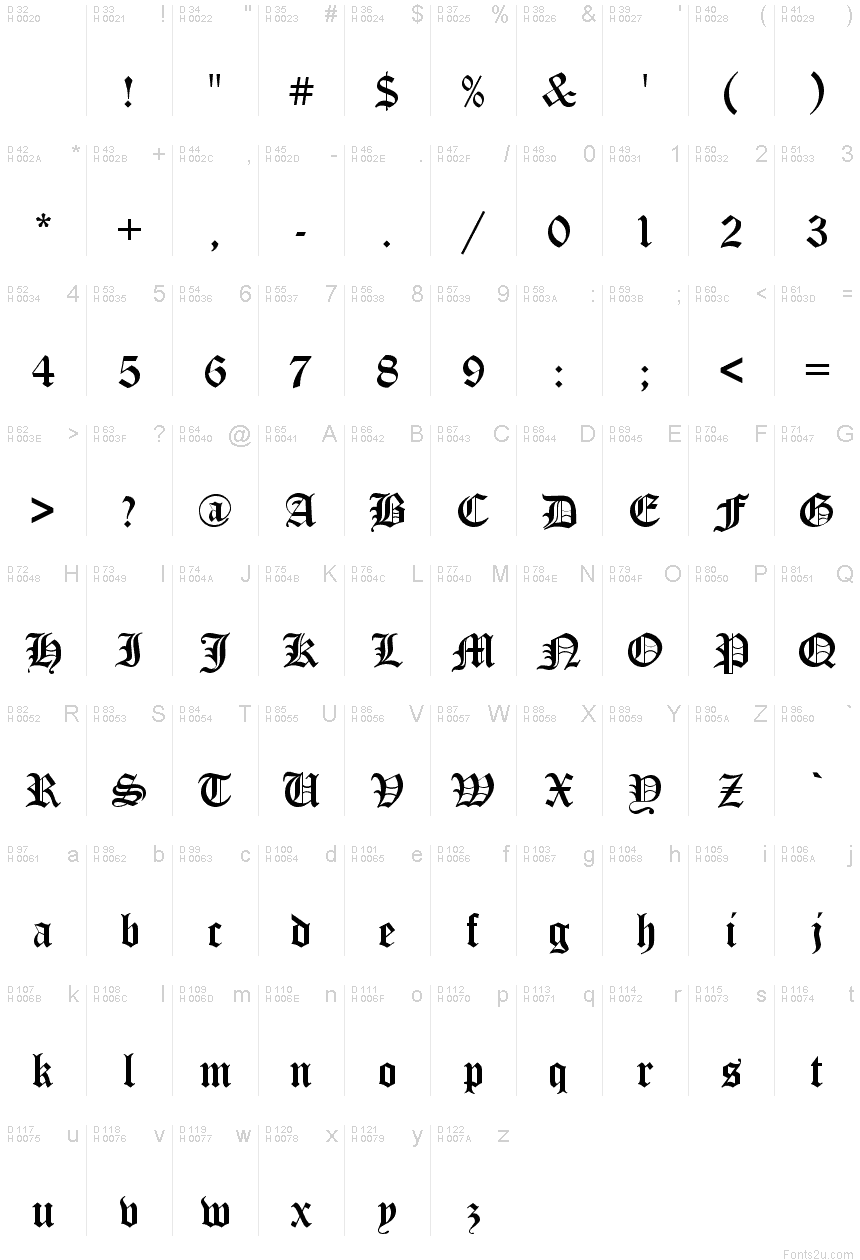 old german font generator