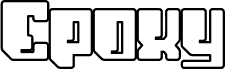 Preview of the Epoxy DEMO Outline font
