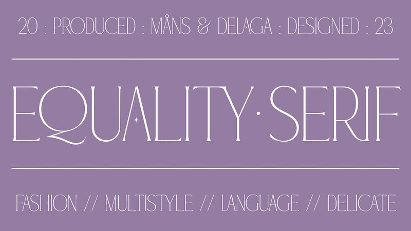 Equality Serif Schriftart