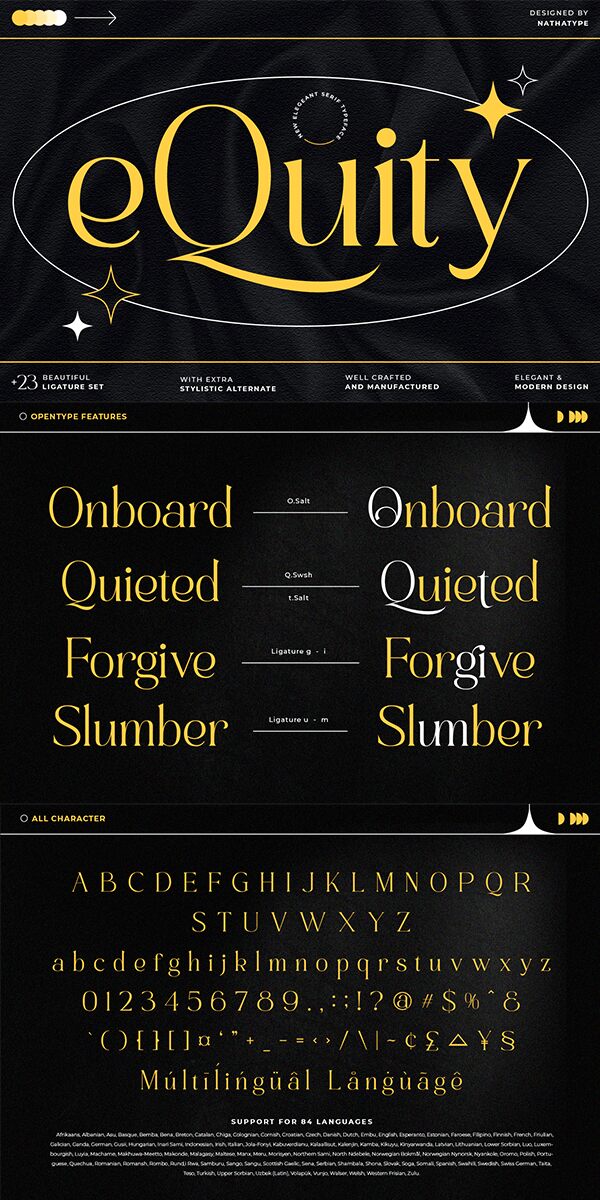eQuity Czcionka