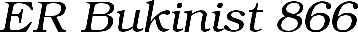 ER Bukinist 866 Italic