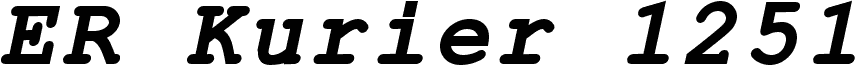 ER Kurier 1251 Bold Italic