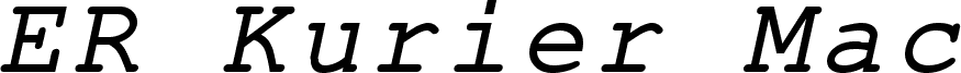 ER Kurier Mac Italic