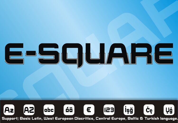 E-SQUARE Шрифт