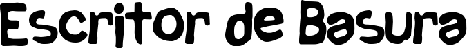 Preview of the Escritor de Basura font