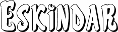 معاينة خط Eskindar 3D Regular